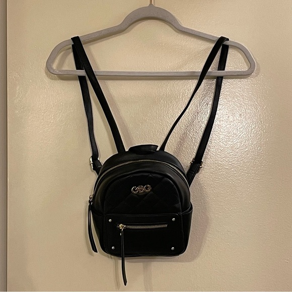 G BY GUESS GBG Quilted Mini Bag Backpack in Black - Picture 2 of 7